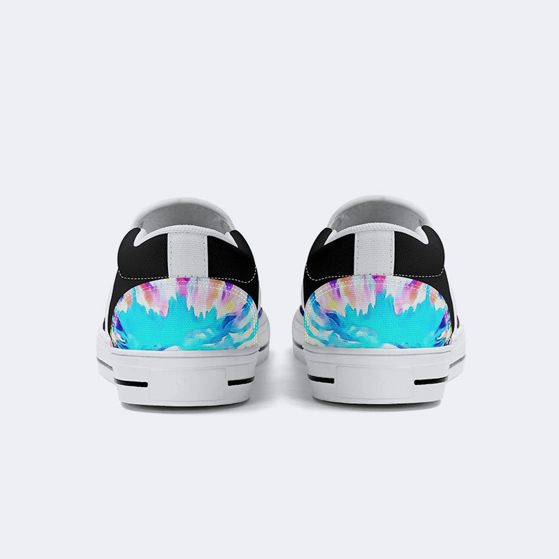 Rock Skull Print - Slip On Shoes
