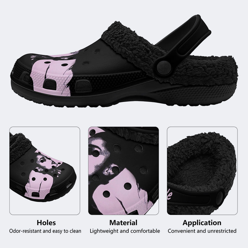Ariana Grande Print - Fur Lined Slippers/Sandals