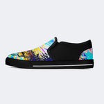 Rock Skull Print - Slip On Shoes