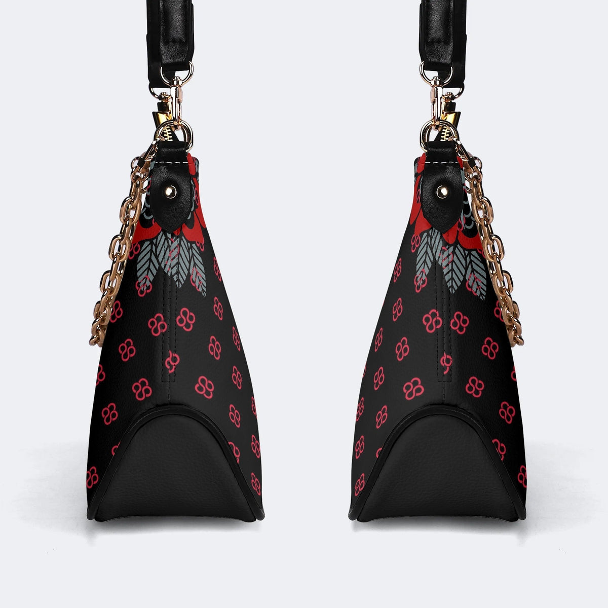 Horror Ghostface Print - Leather Crossbody Bag