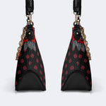 Horror Ghostface Print - Leather Crossbody Bag