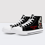 Skull High Top Canvas Shoes For Men