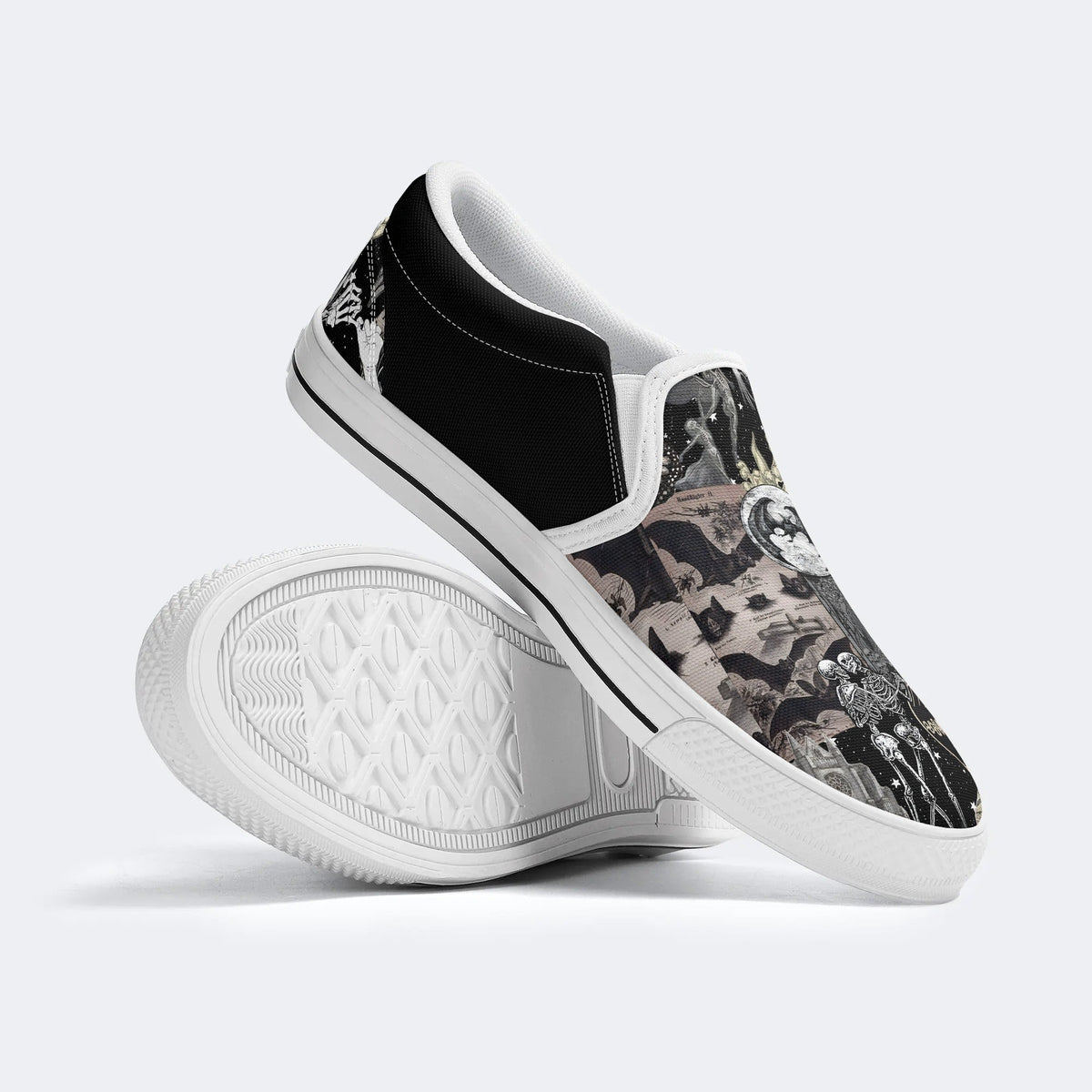 Horror Collage Print - Slip On Shoes