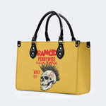 Rancid Skull Print - Leather Handbag