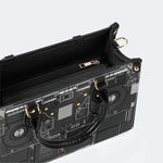 Mechanical Panel Print - Leather Handbag
