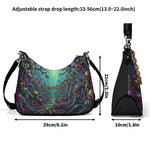 Underwater Skull Tunnel - Leather Crossbody Bag