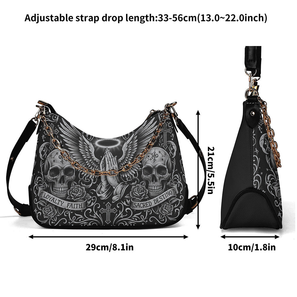 Divinity in Black- Leather Crossbody Bag