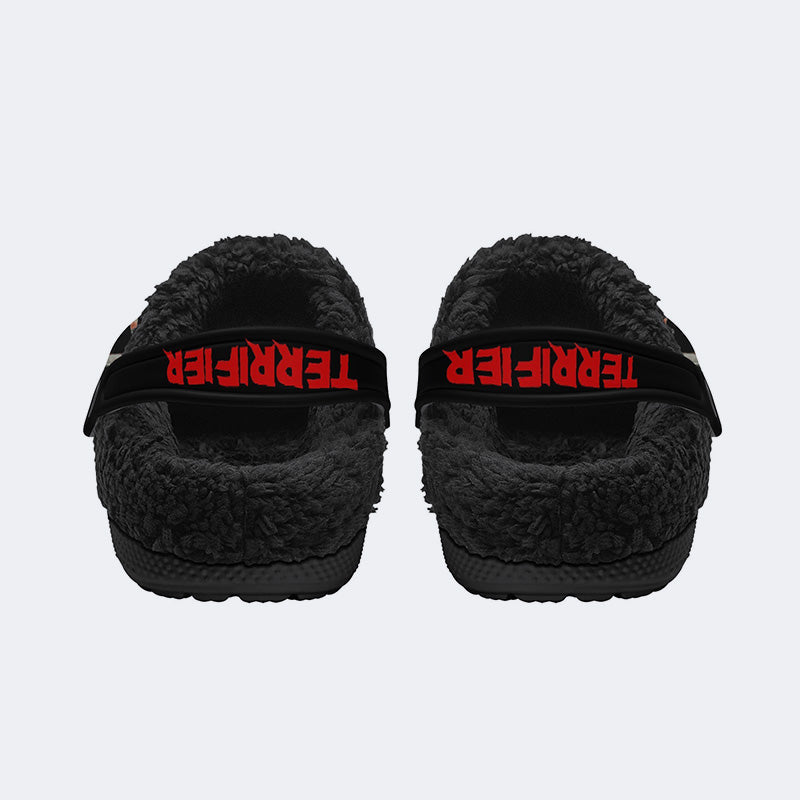 Unisex Horror Terrifier Print - Fur Lined Slippers/Sandals