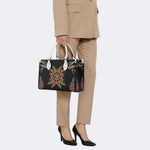 Eyes&Flower Art Print - Leather Handbag