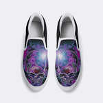 Rock Skull Print - Slip On Shoes