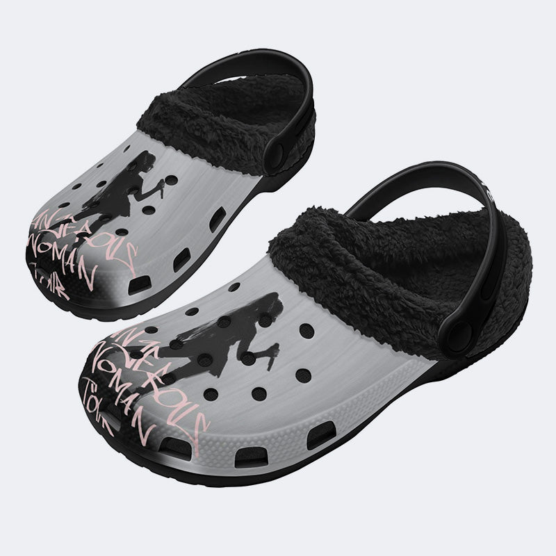 Ariana Grande Print - Fur Lined Slippers/Sandals