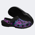 Rock Skull Print - Fur Lined Slippers/Sandals