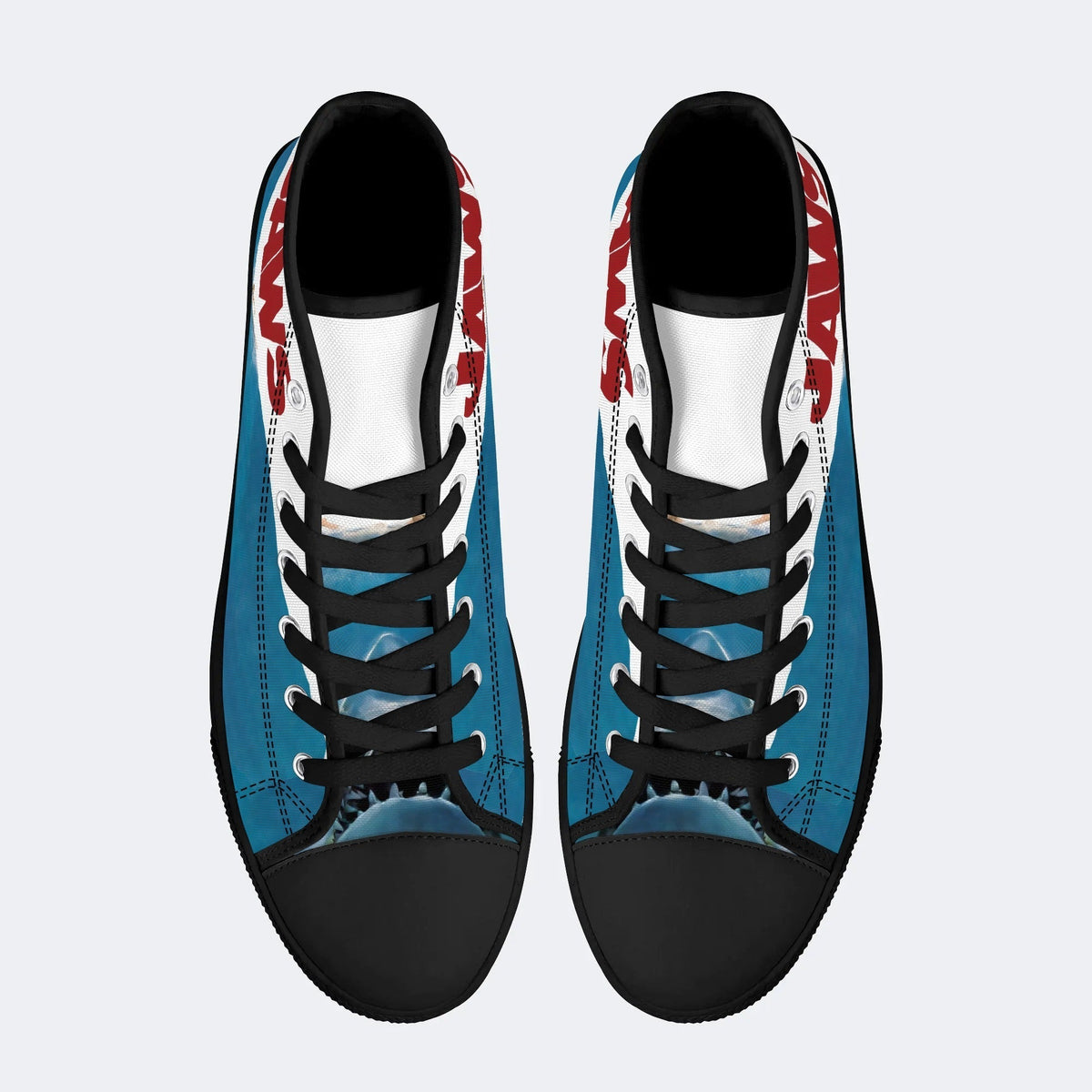 Quint's Shark Fishing Jaws Retro - High Top Canvas
