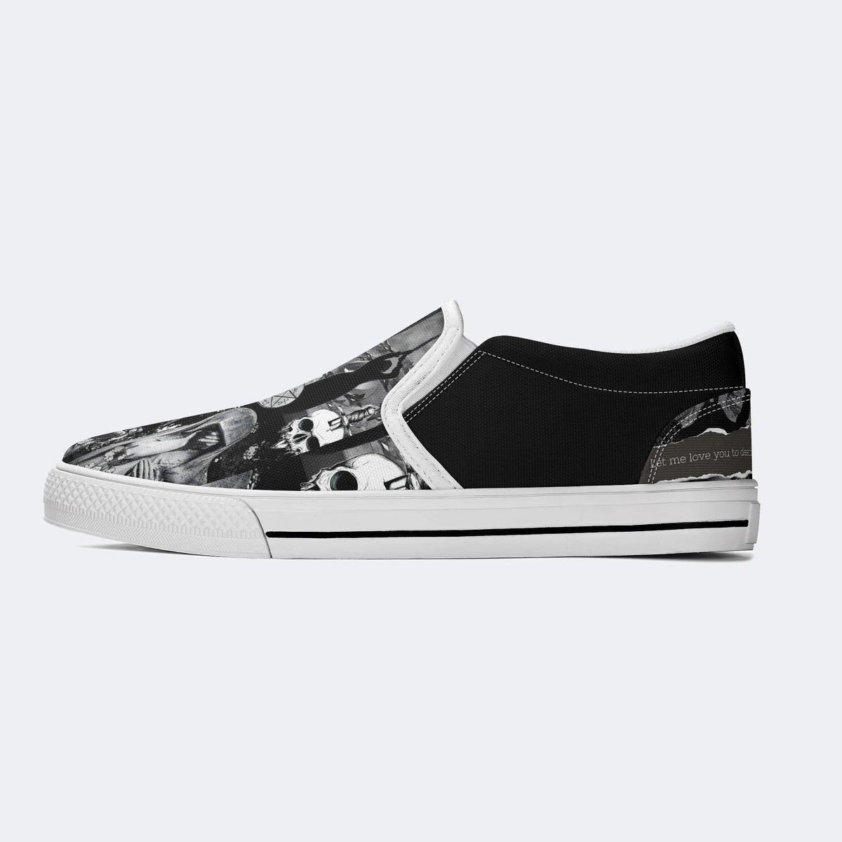 Horror Collage Print - Slip On Shoes