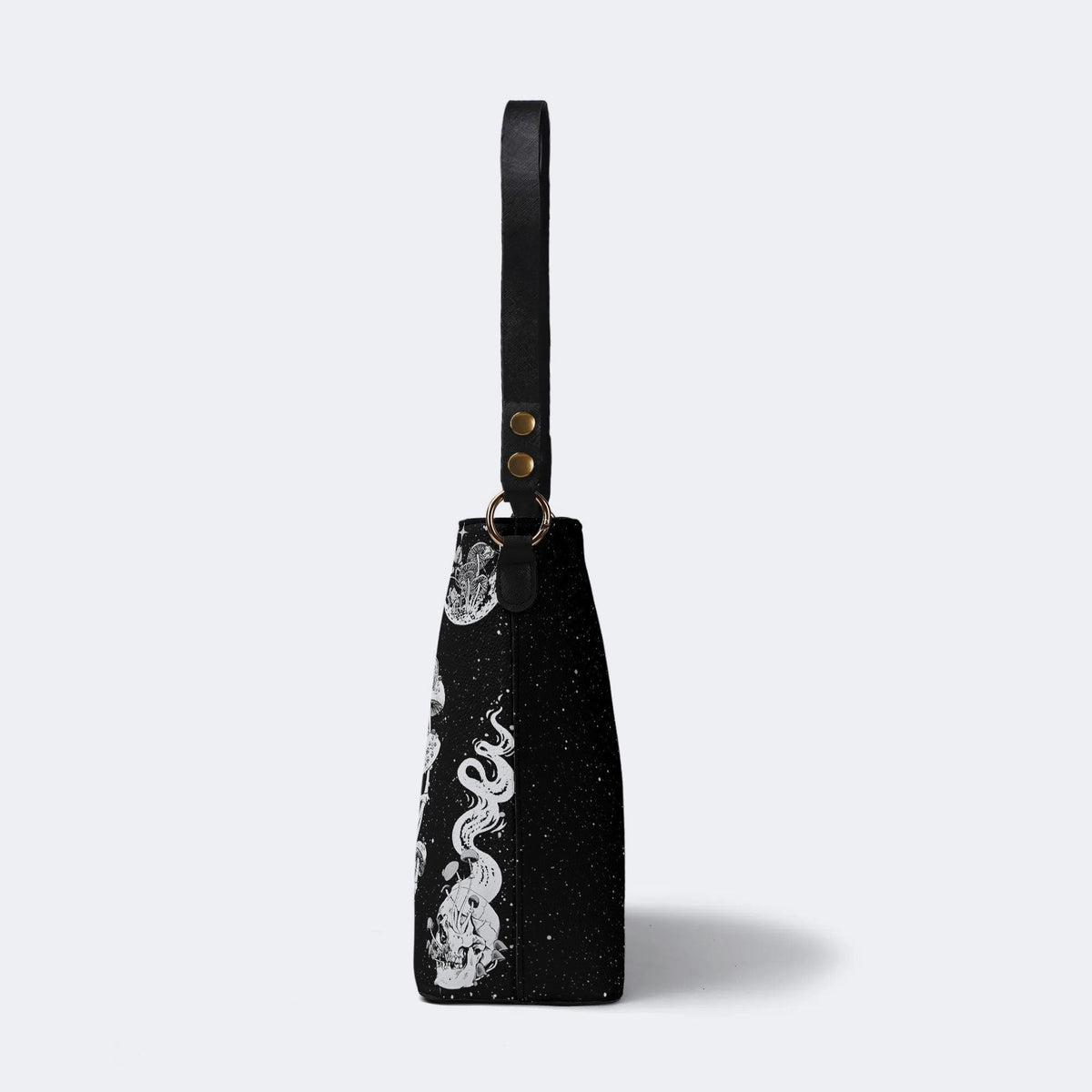 Tarot Skull Butterfly Print - Bucket Bag