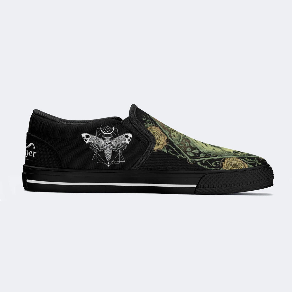 Death Moth&Skeleton - Slip On Shoes