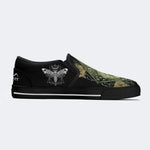 Death Moth&Skeleton - Slip On Shoes