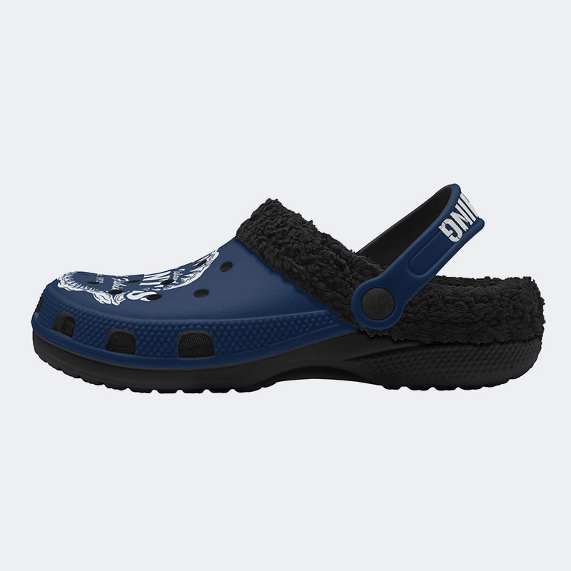 Quint's Shark Fishing Jaws Print - Fur Lined Slippers/Sandals
