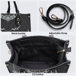 Classic Death Moth Vintage Print - Leather Handbag