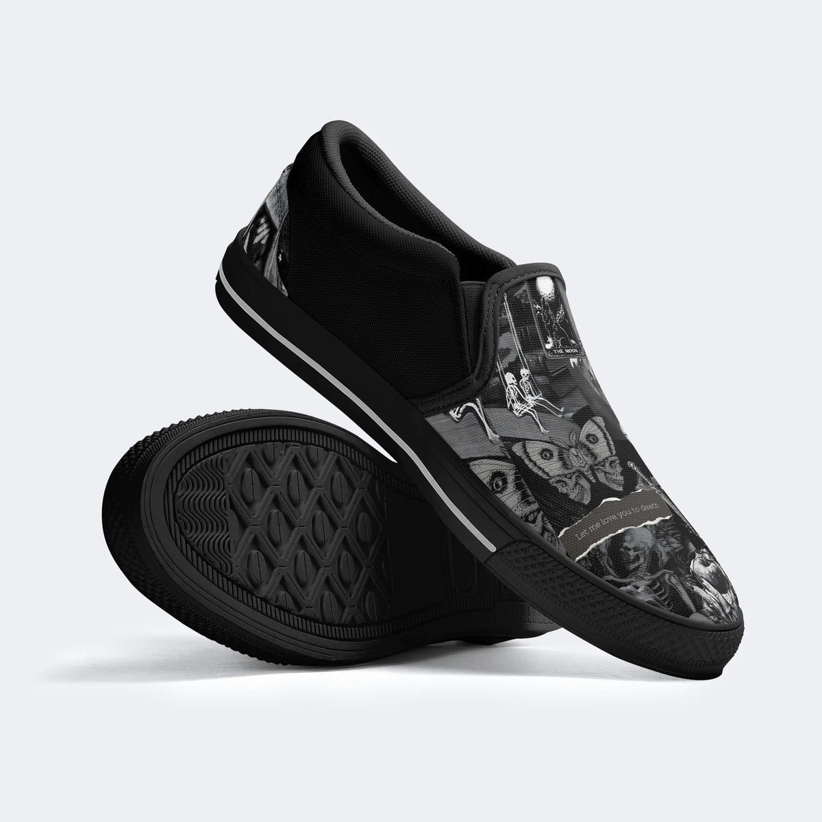 Horror Collage Print - Slip On Shoes