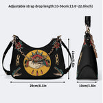 Trust No One Snake Print - Leather Crossbody Bag
