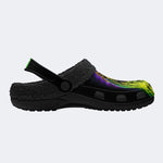 Unisex More Brains Print - Fur Lined Slippers/Sandals