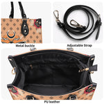 Vintage Death Moth Print - Leather Handbag
