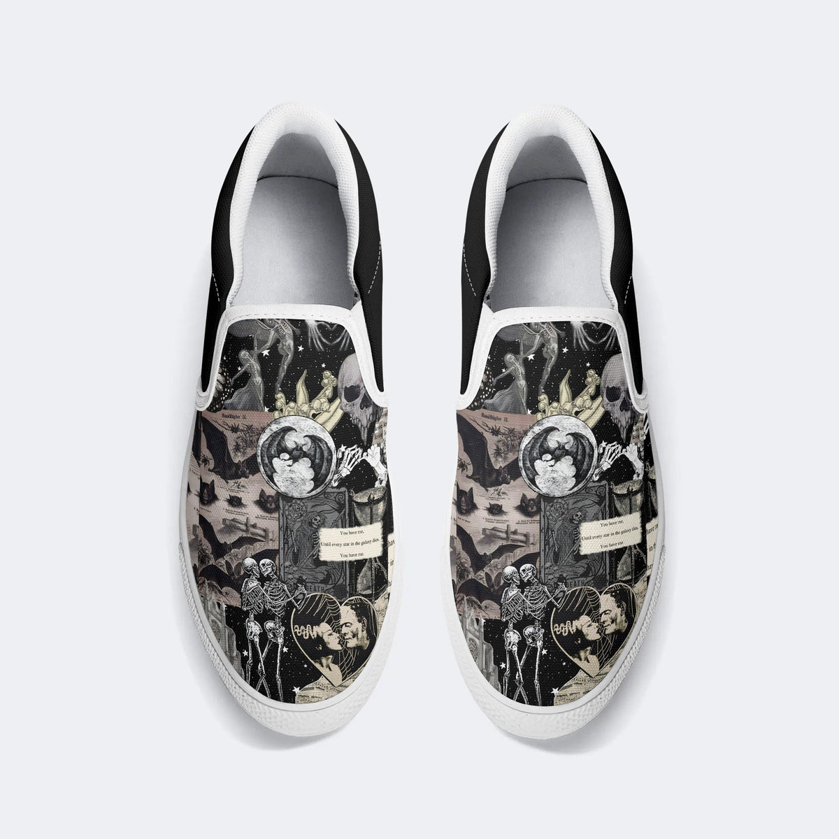 Horror Collage Print - Slip On Shoes