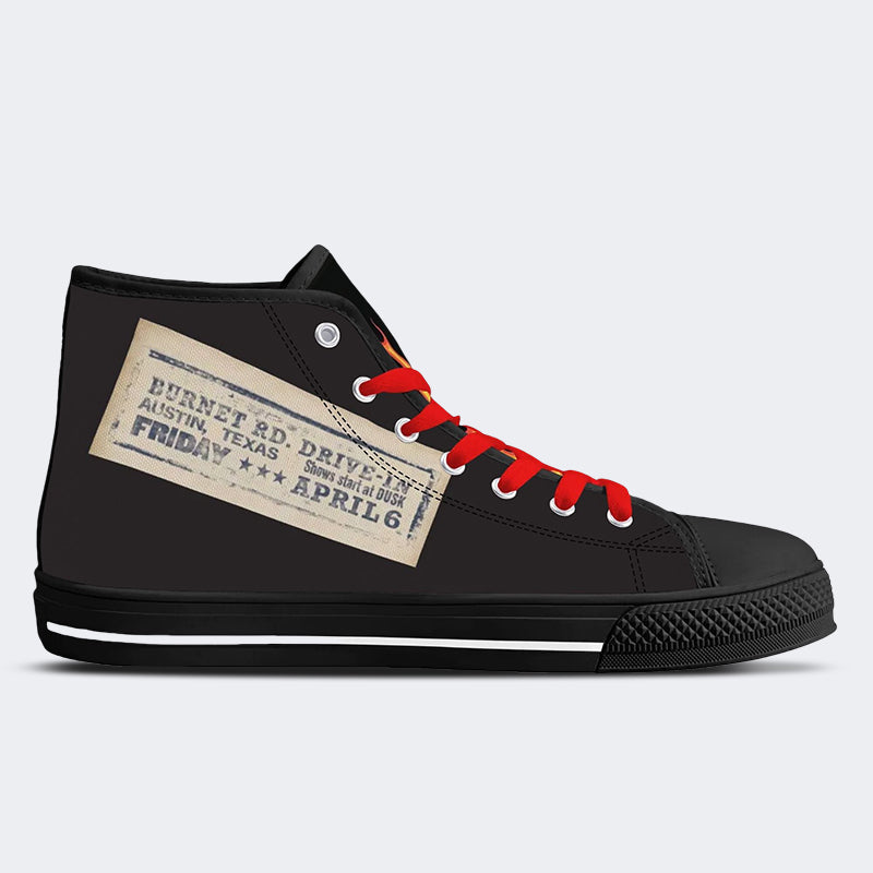 Unisex Horror Movie Print - High Top Canvas