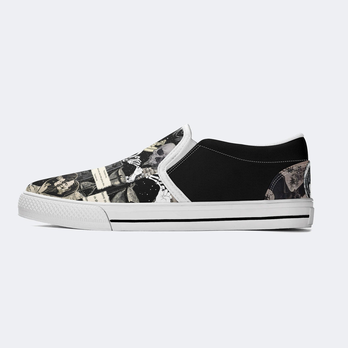 Horror Collage Print - Slip On Shoes