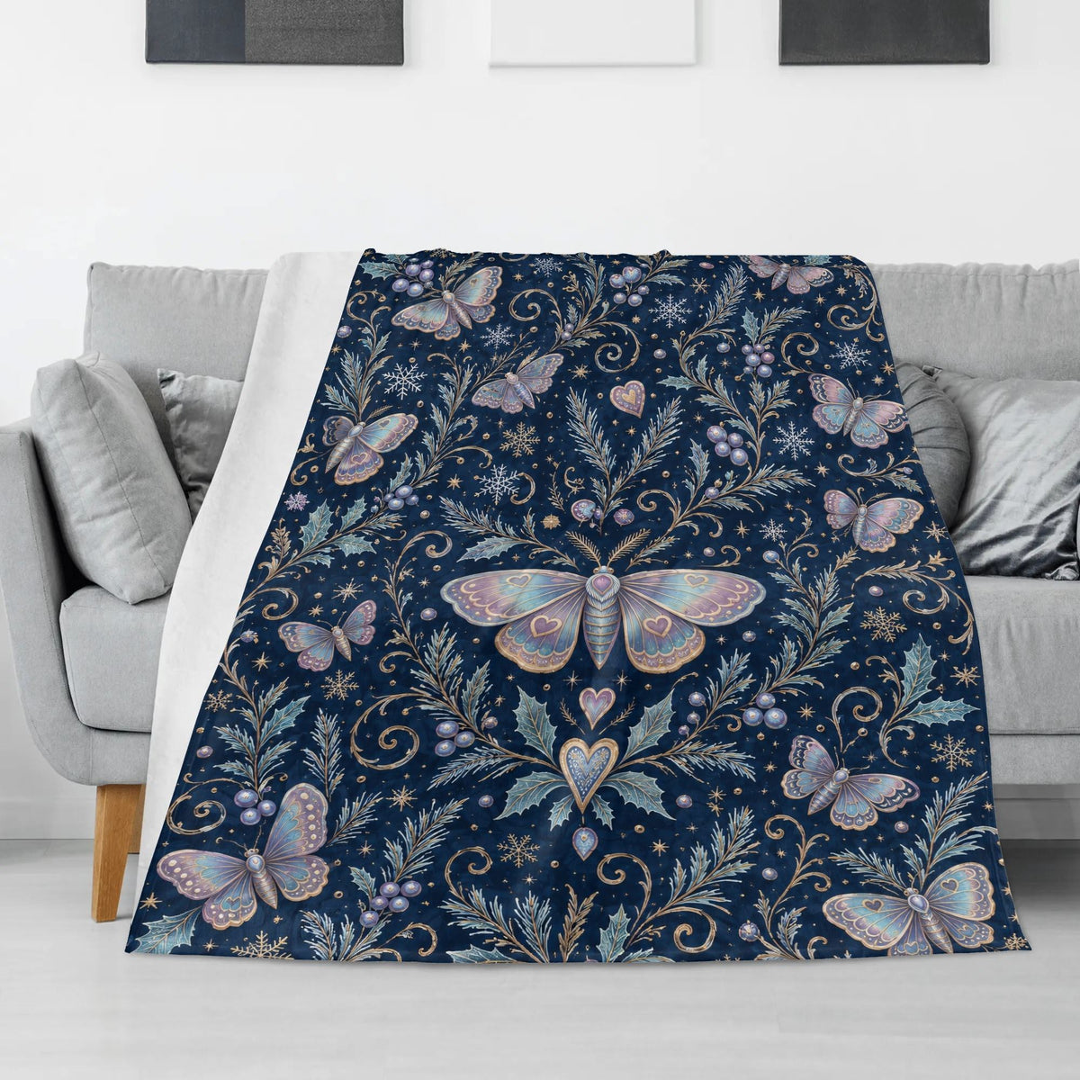 Psychedelic Moth Print Blanket