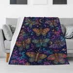 Psychedelic Moth Print Blanket