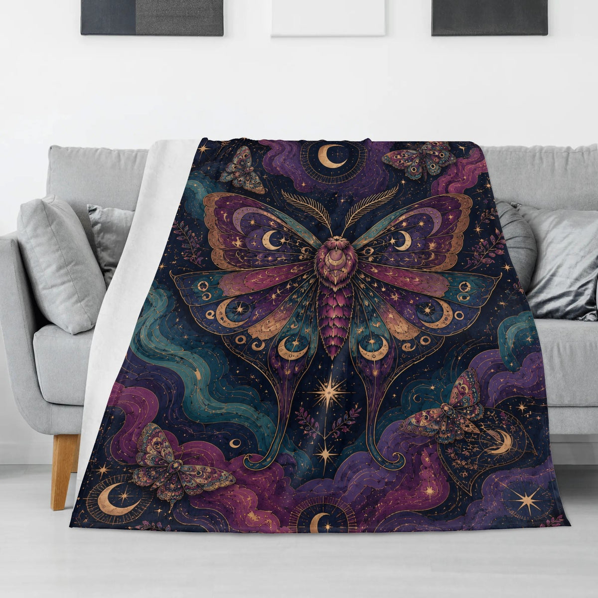Celestial Moth Print Blanket