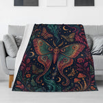 Cosmic Moth Print Blanket