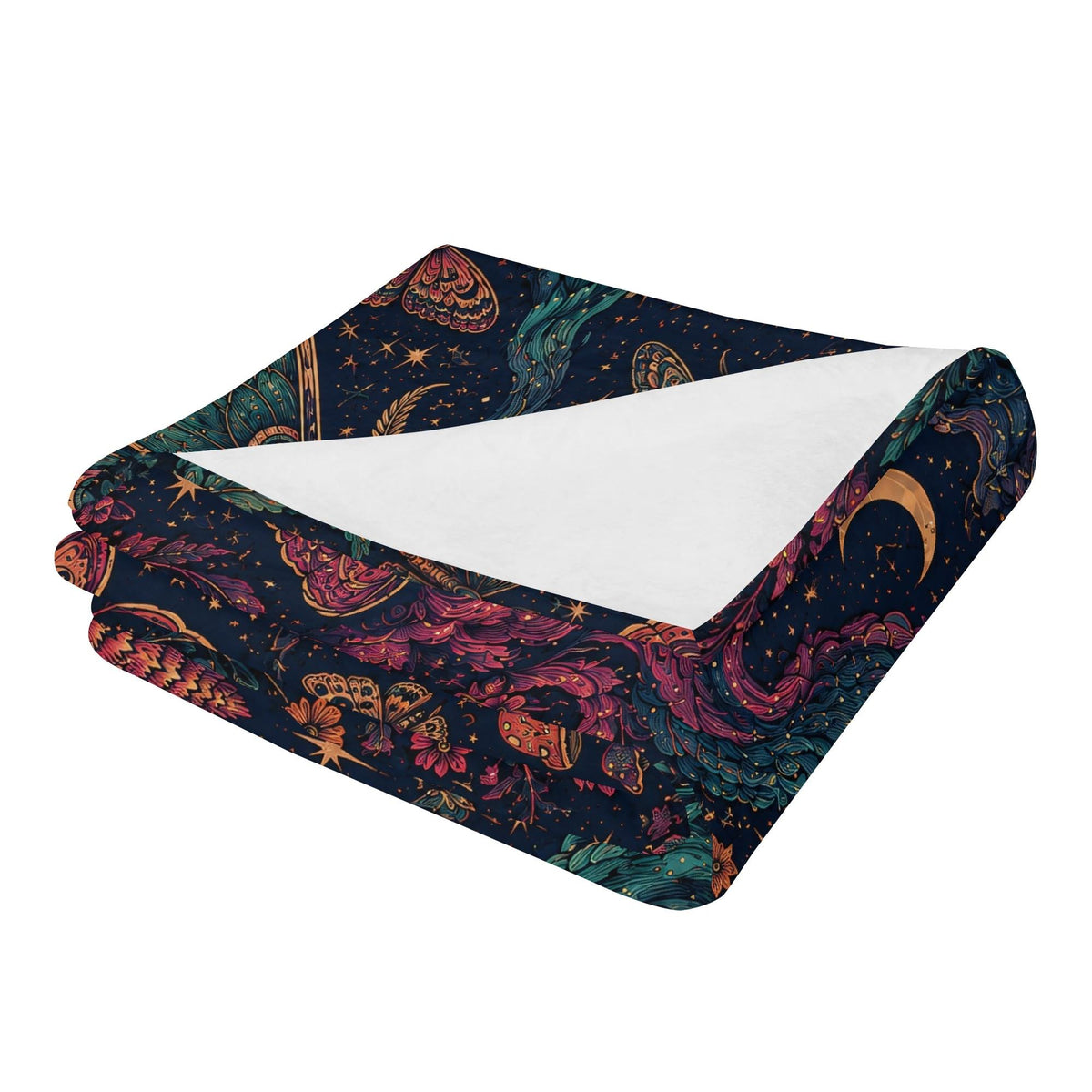 Cosmic Moth Print Blanket