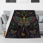 Mystical Moth Print Blanket