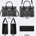 Mechanical Panel Print - Leather Handbag