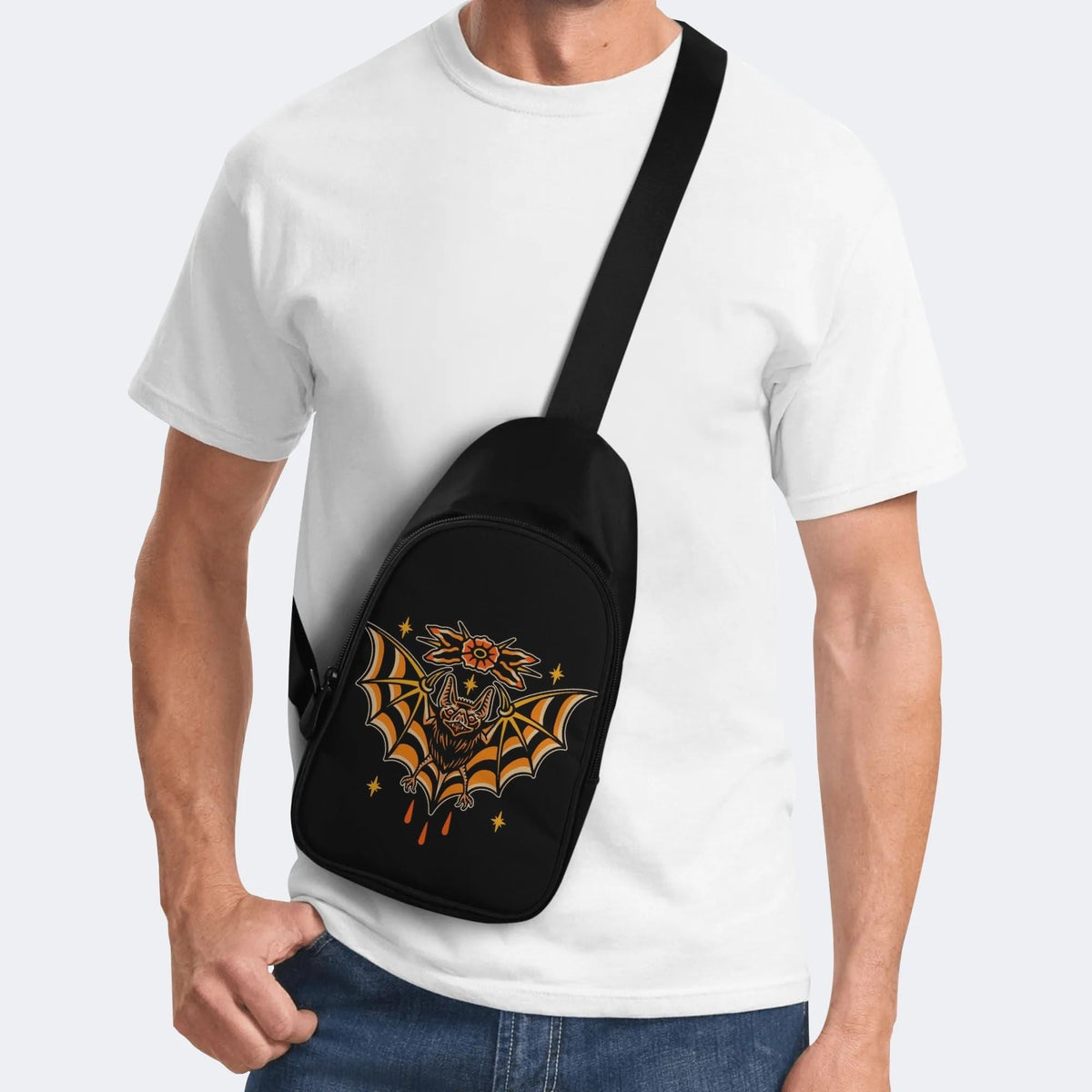 Traditional Bats Print - Chest Bag