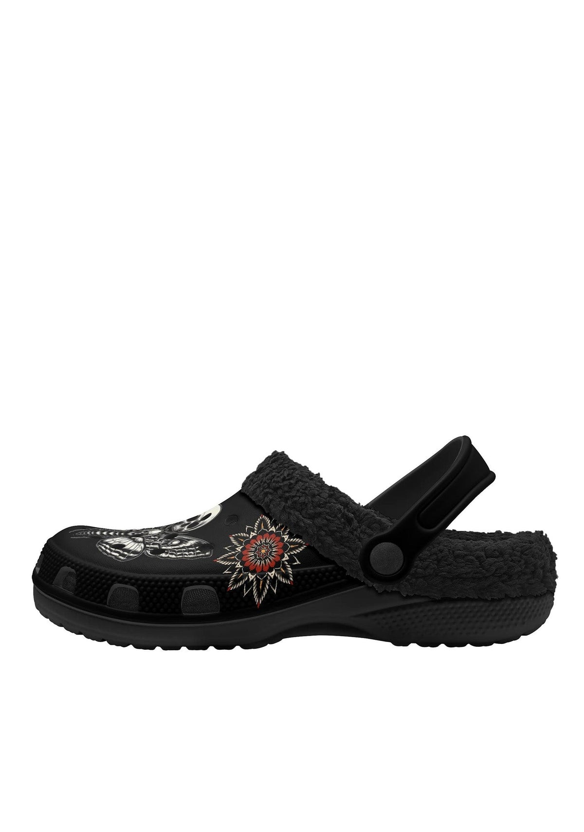Requiem Moth Skull Fuzzy Slippers