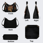 Old School Tiger & Snake Print - Leather Crossbody Bag
