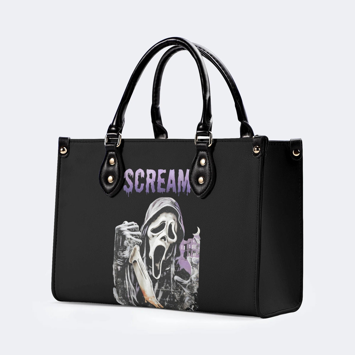 Horror Ghostface Print - Leather Handbag