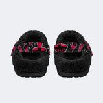 Starry Sky Mushroom Print - Fur Lined Slippers/Sandals