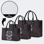 Vintage Death Moth Print - Leather Handbag