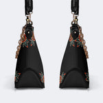 Flaming Heart Art Print - Leather Crossbody Bag