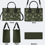 Moths In The Night Sky - Leather Handbag