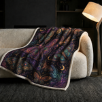 Psychedelic Moth Print Blanket