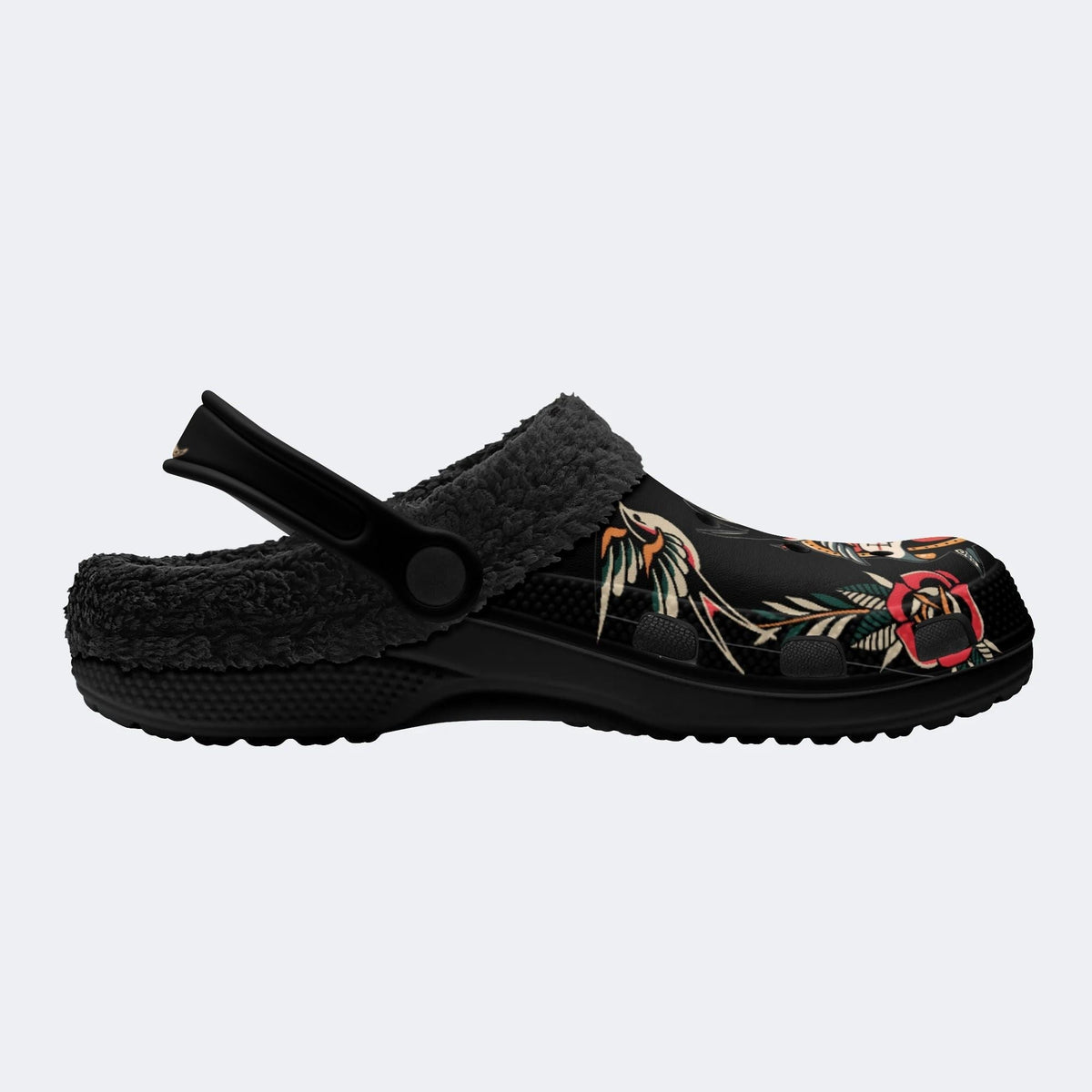 Love Pain Print - Fur Lined Slippers/Sandals
