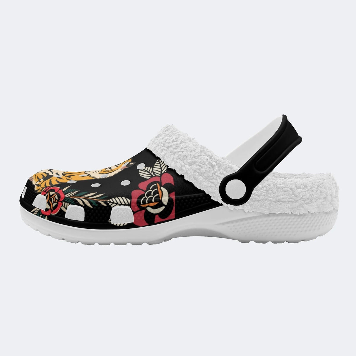 Sulking Tiger Print - Fur Lined Slippers/Sandals
