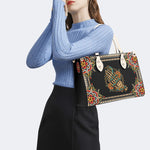 Skeleton Hand And Snake - Leather Handbag