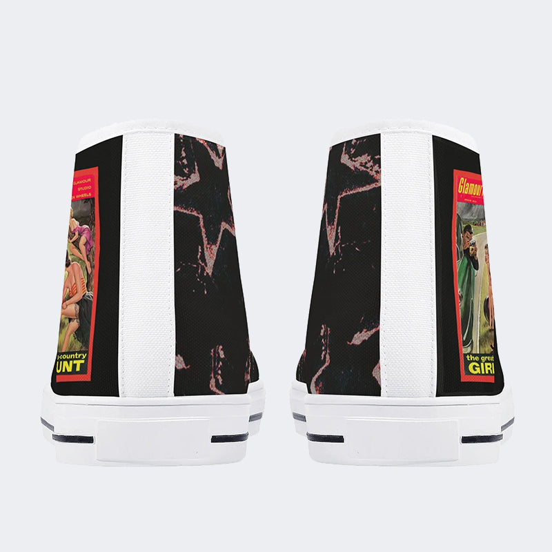 Unisex Girl Hunt Print - High Top Canvas